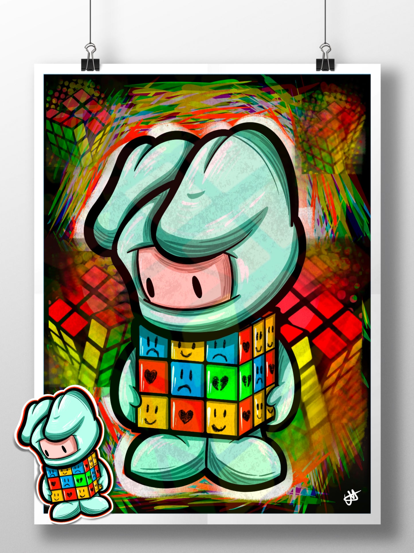 “Figure it out” print and sticker set